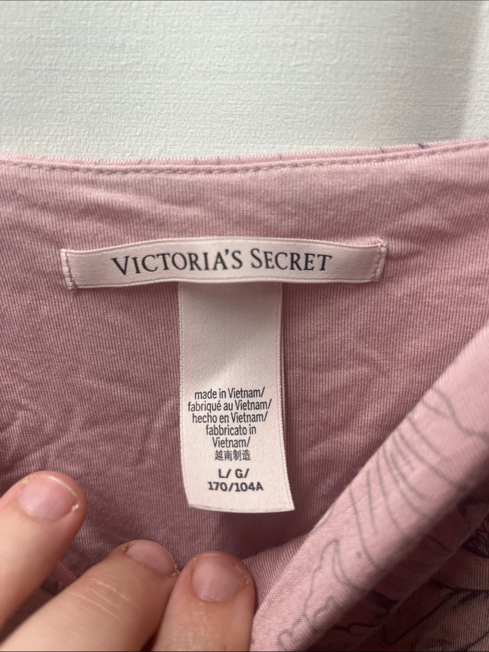 Victoria’s Secret Pink Purple Soft Lace Back Trim Lingerie Nightgown- Size L - Picture 4 of 5